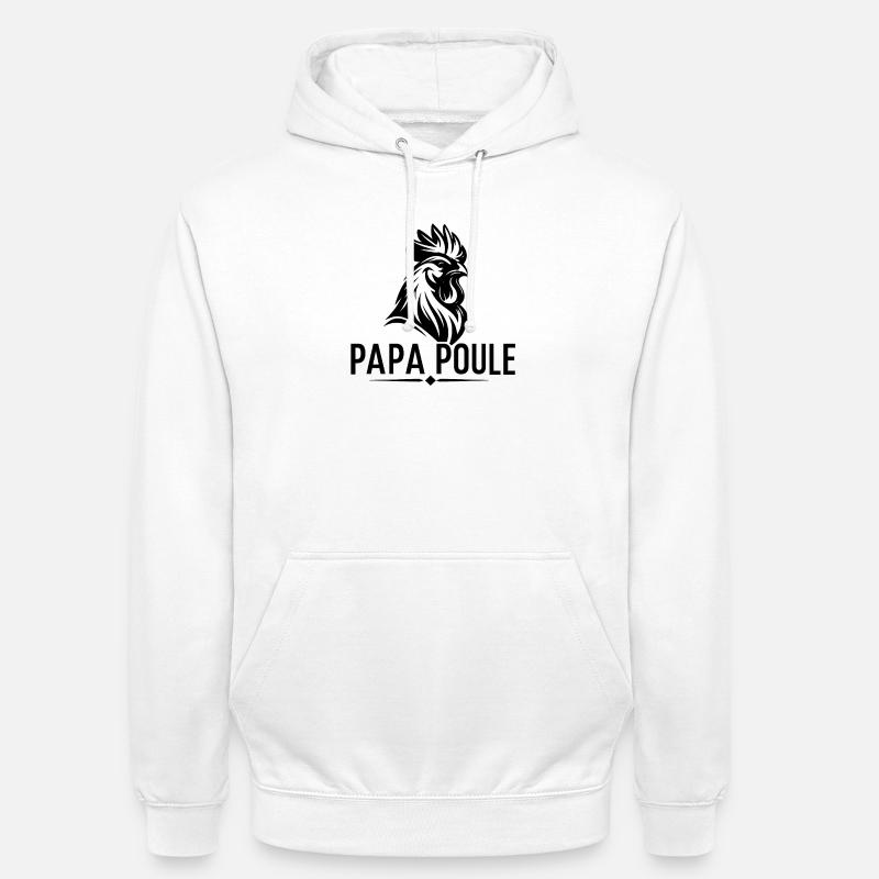 Daddy Hen – Beschützender Daddy - Unisex Hoodie - Weiß