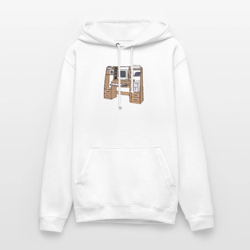 Retro Computer Desk Setup 90s 2000s Nostalgic Unisex Hoodie