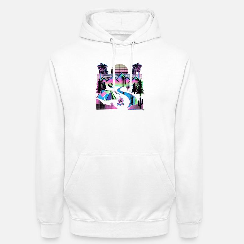 Retro Wave Camper - Sweat-shirt à capuche unisexe - blanc