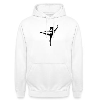 Gymnastics Girl - Unisex Hoodie - white - Front - AI Model Male 185 dark (185cm) & AI Model Female 172 dark (172cm)