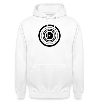 Target Arrow Dart Icon - Unisex Hoodie - white - Front - AI Model Male 185 dark (185cm) & AI Model Female 172 dark (172cm)