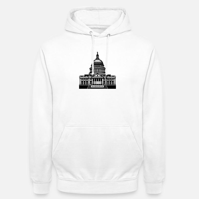 Capitole de Washington D.C. - Sweat-shirt à capuche unisexe - blanc