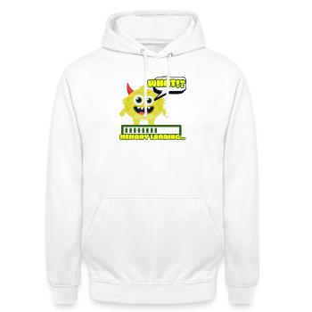 Geheuer-Laden-Monster-Meme - Unisex Hoodie - Weiß - Vorne - AI Model Male 185 dark (185cm) & AI Model Female 172 dark (172cm)