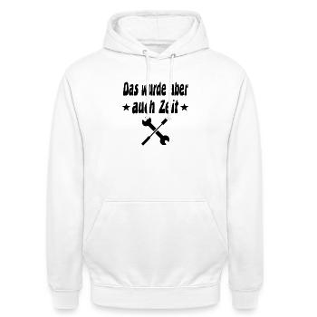 Schrauben - Unisex Hoodie - Weiß - Vorne - AI Model Male 185 dark (185cm) & AI Model Female 172 dark (172cm)