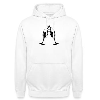 Toaste - Unisex Hoodie - Weiß - Vorne - AI Model Male 185 dark (185cm) & AI Model Female 172 dark (172cm)