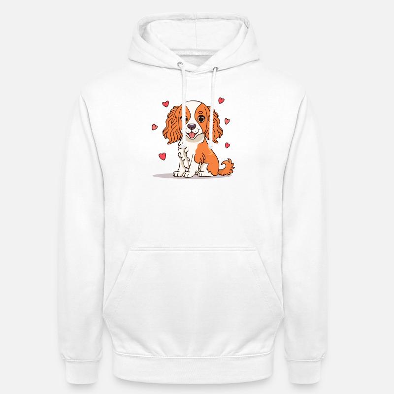 Cavalier Spaniel (bande dessinée) - Sweat-shirt à capuche unisexe - blanc