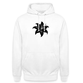 Lys tigre - Sweat-shirt à capuche unisexe - blanc - Devant - AI Model Male 185 dark (185cm) & AI Model Female 172 dark (172cm)
