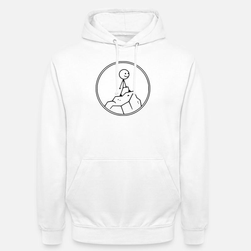 Bouldermaxx au sommet - Sweat-shirt à capuche unisexe - blanc