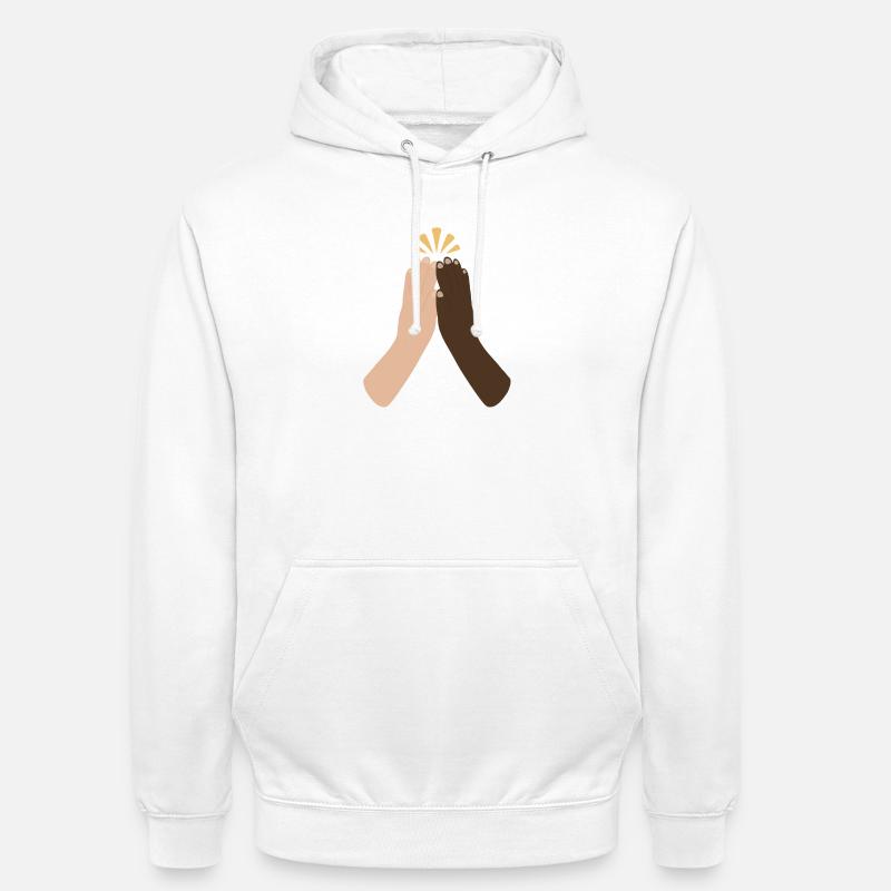 Diverse Hands Clap Unity - Unisex Hoodie - white