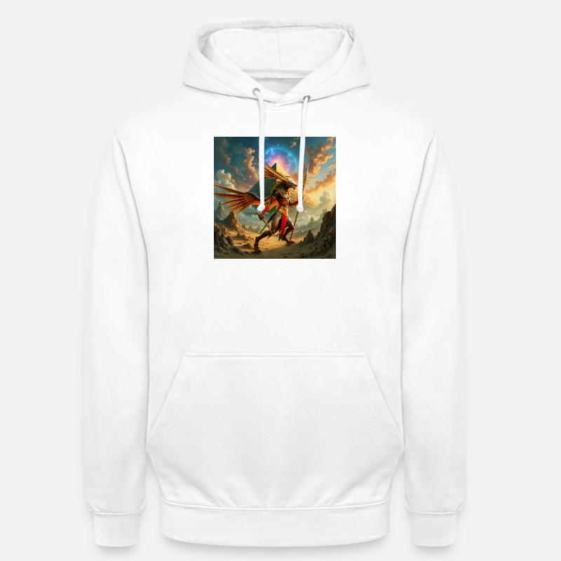 Gardien ailé de la pyramide - Sweat-shirt à capuche unisexe - blanc