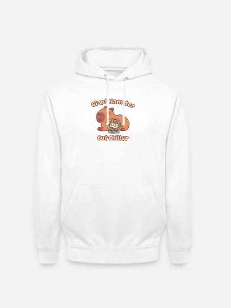 Cute Capybara Giant Hamster But Chiller - Unisex Hoodie - white
