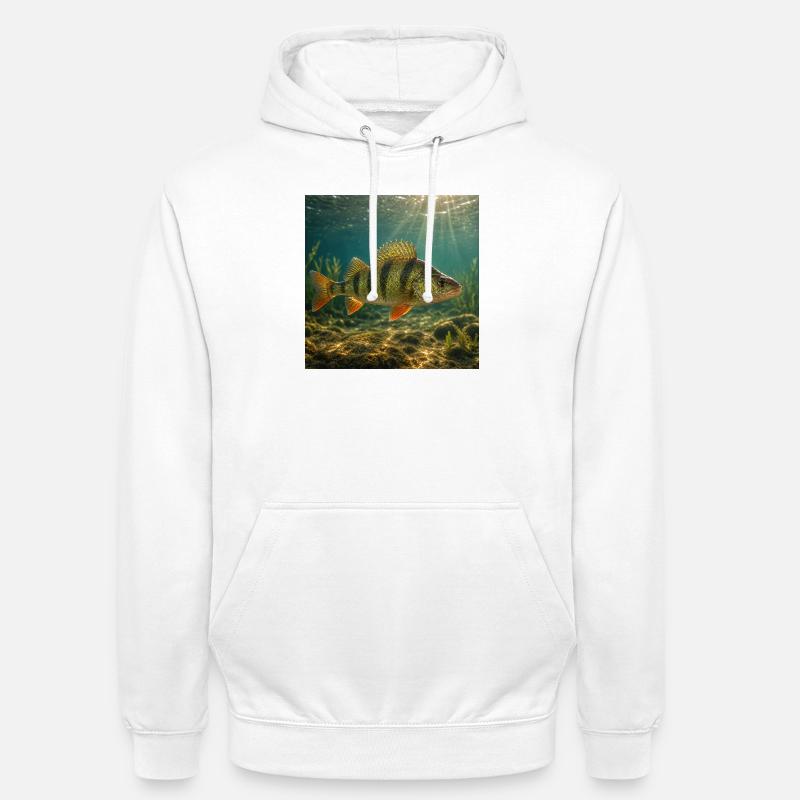 Perch in sunlight underwater - Unisex Hoodie - white