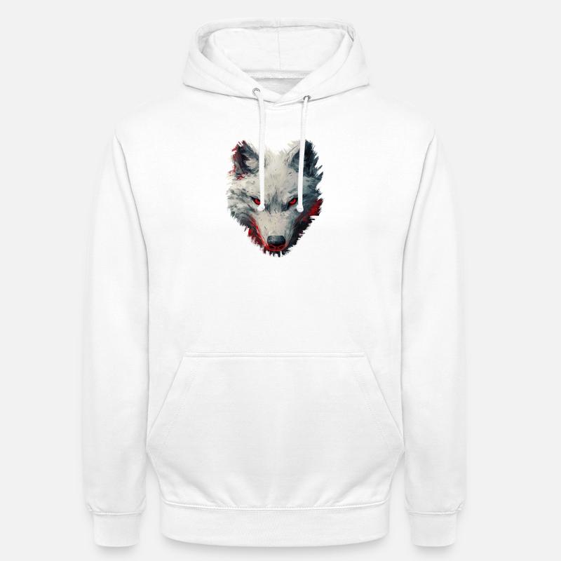 Wolf Design - Unisex Hoodie - white