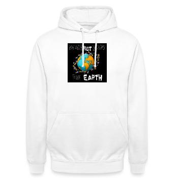 Nicht für die Erde bestimmt - Unisex Hoodie - Weiß - Vorne - AI Model Male 185 dark (185cm) & AI Model Female 172 dark (172cm)