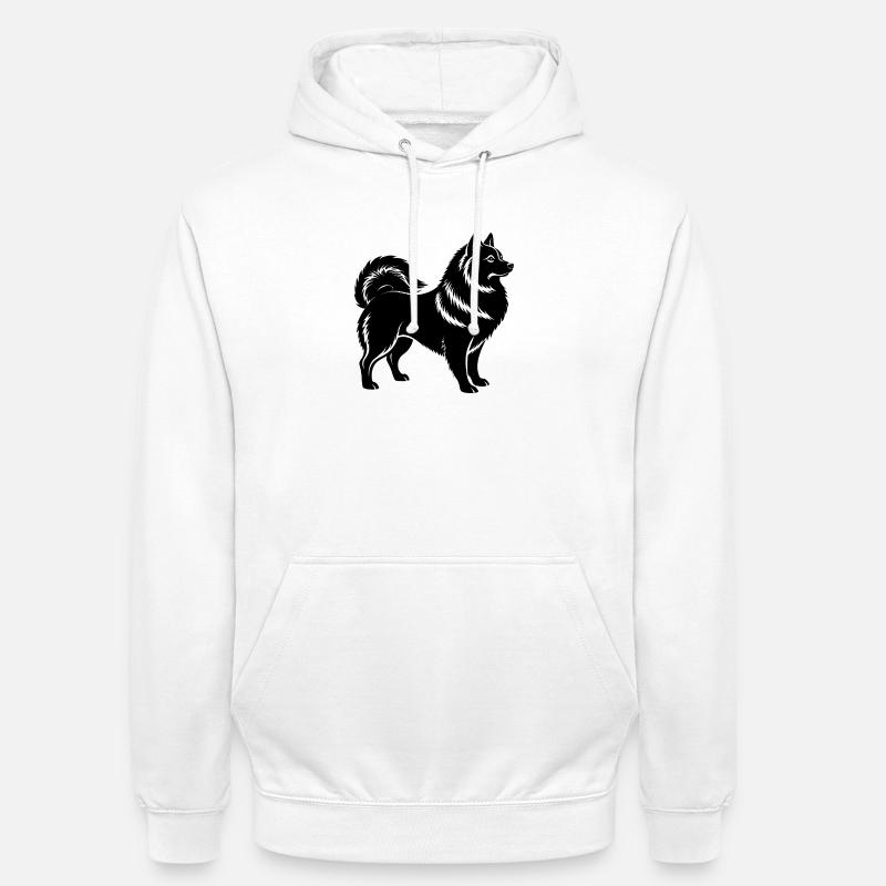 Spitz japonais - Sweat-shirt à capuche unisexe - blanc