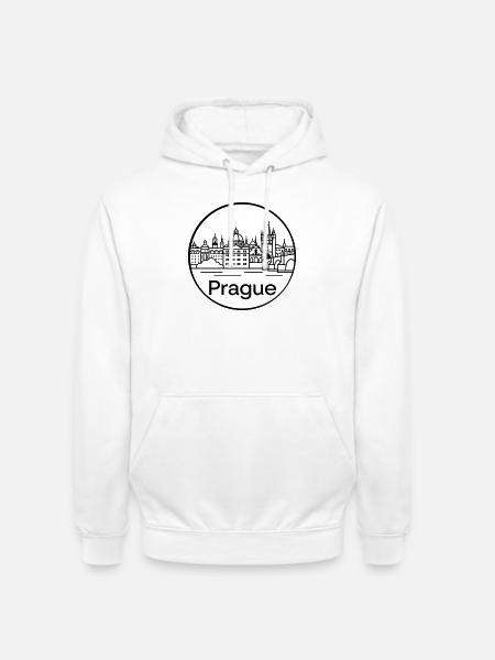 Prague - Sweat-shirt à capuche unisexe - blanc