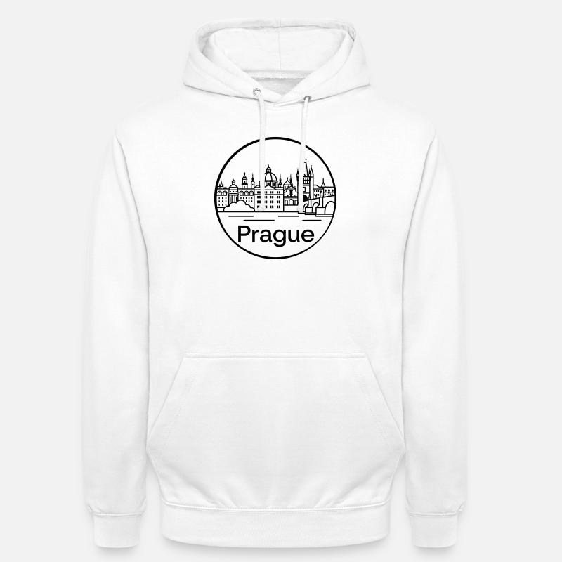Prague - Unisex Hoodie - white