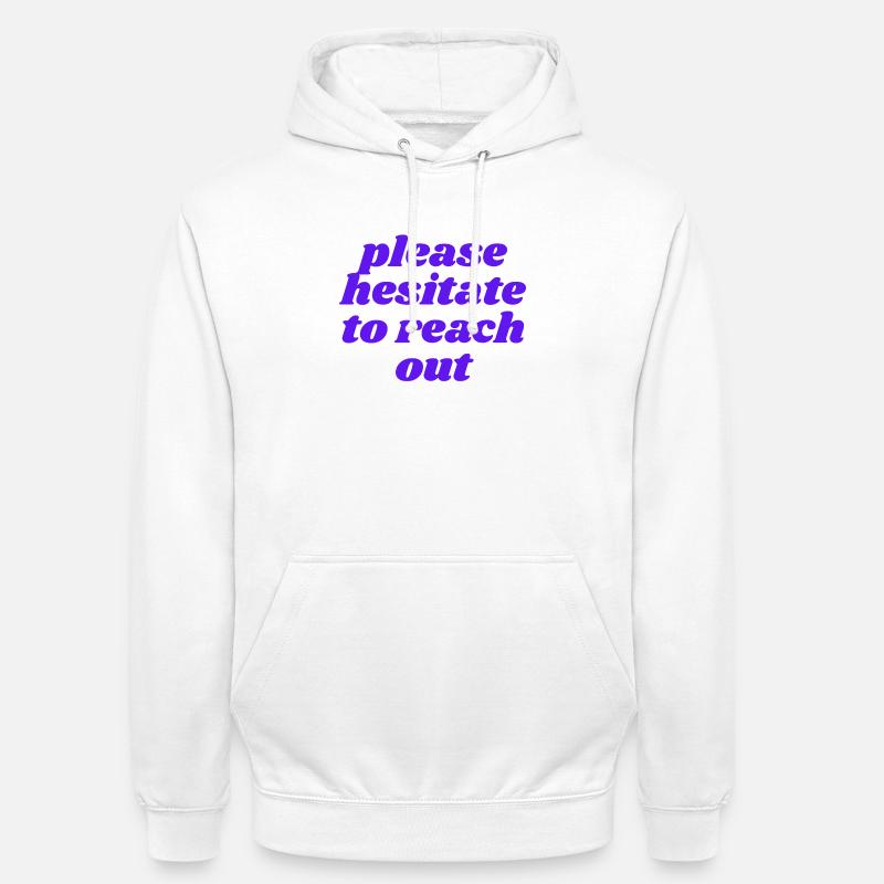 Merci d’hésiter à me contacter - Sweat-shirt à capuche unisexe - blanc