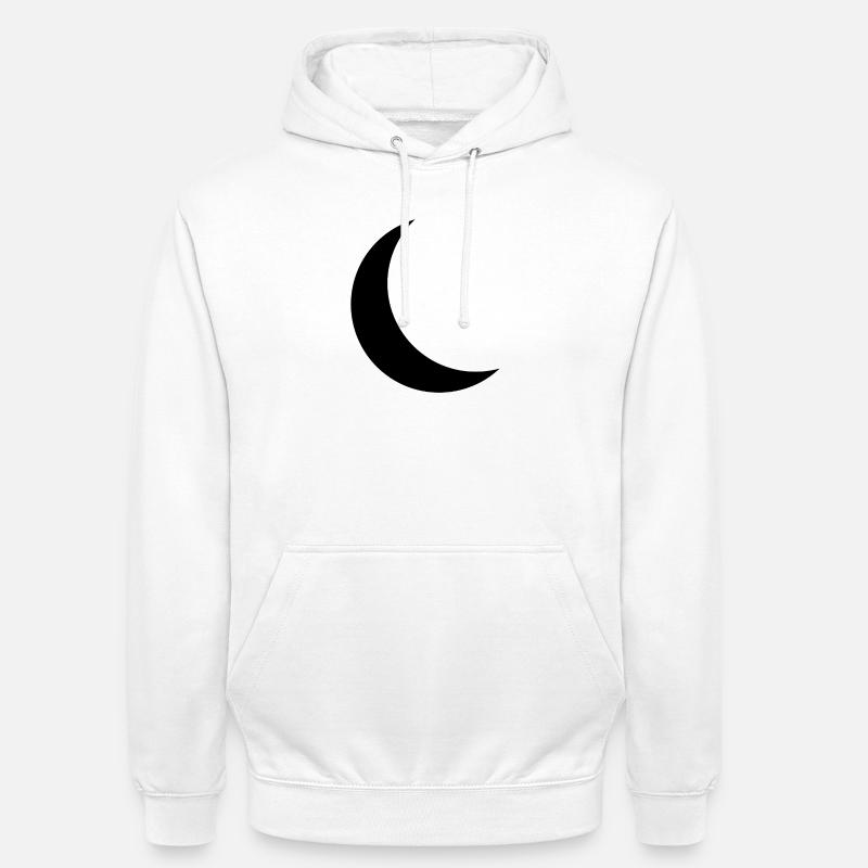 Croissant de lune - Sweat-shirt à capuche unisexe - blanc