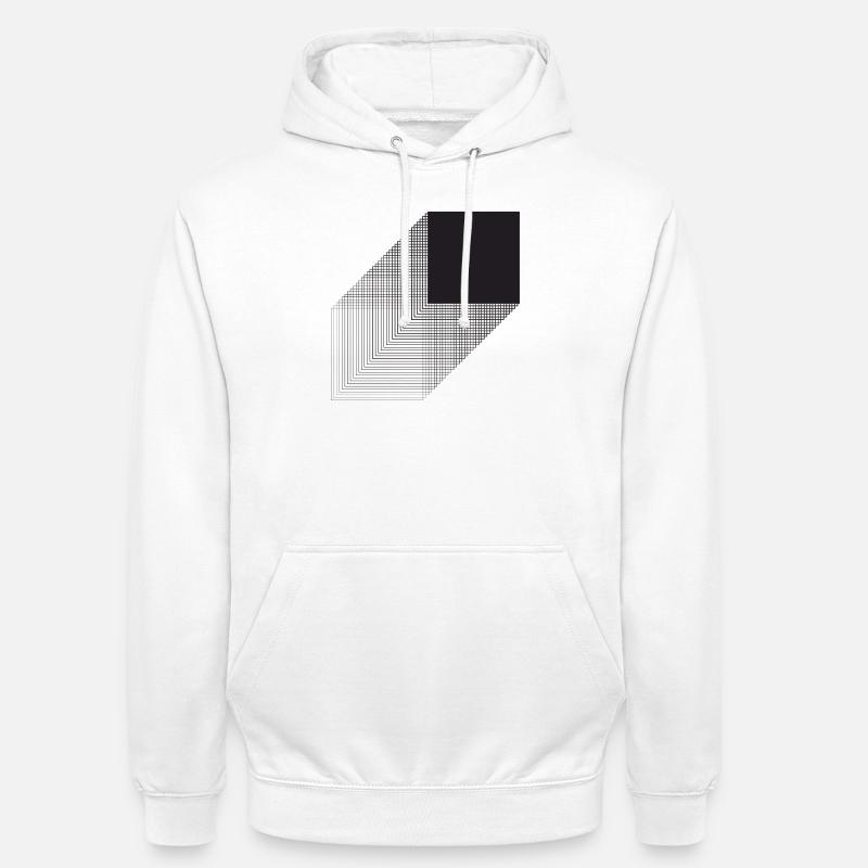 Bauhaus bold square design - Unisex Hoodie - white