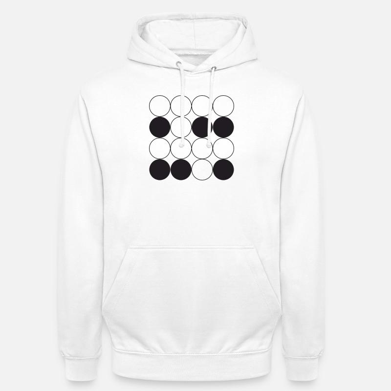 Conception en grille circulaire - Sweat-shirt à capuche unisexe - blanc