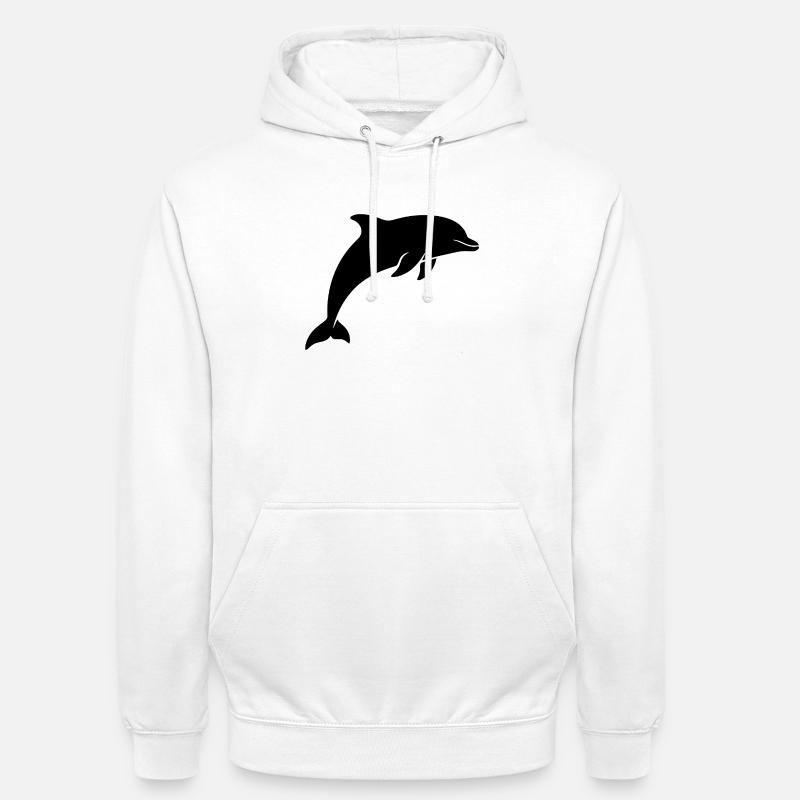 cadeau dauphin Dauphin mignon - Sweat-shirt à capuche unisexe - blanc