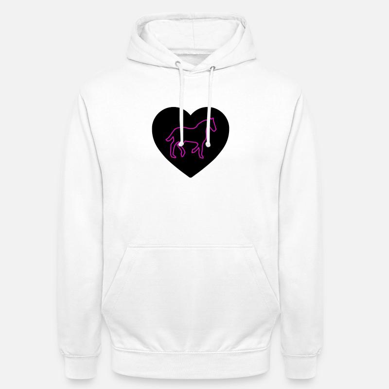 Chevaux - Sweat-shirt à capuche unisexe - blanc