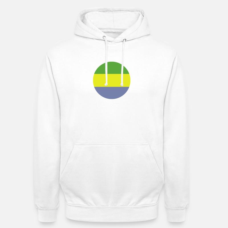 Drapeau rond du Gabon - Sweat-shirt à capuche unisexe - blanc