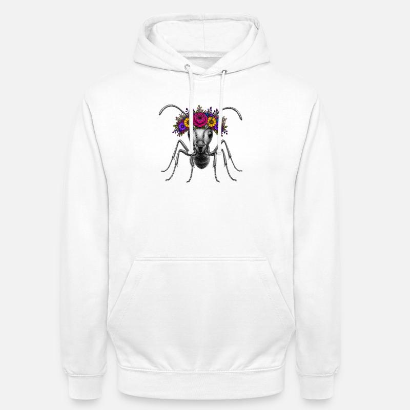 Blütenkrone-Ant Ameise - Unisex Hoodie - Weiß