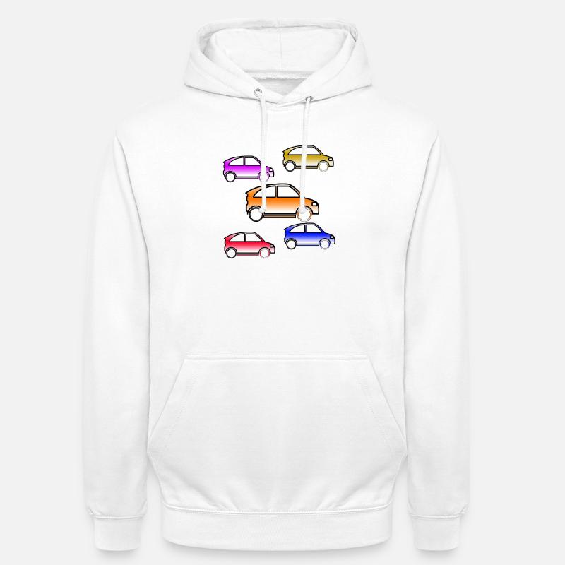 Automobiles - Sweat-shirt à capuche unisexe - blanc