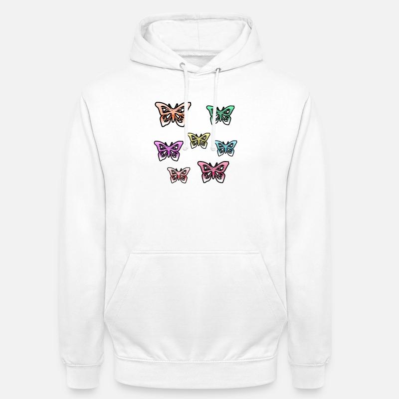 Schmetterlinge - Unisex Hoodie - Weiß