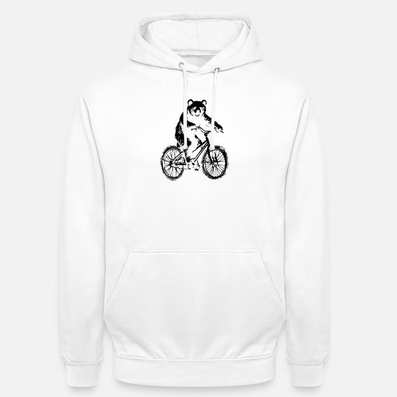 Bicycle Bear - Unisex Hoodie - white