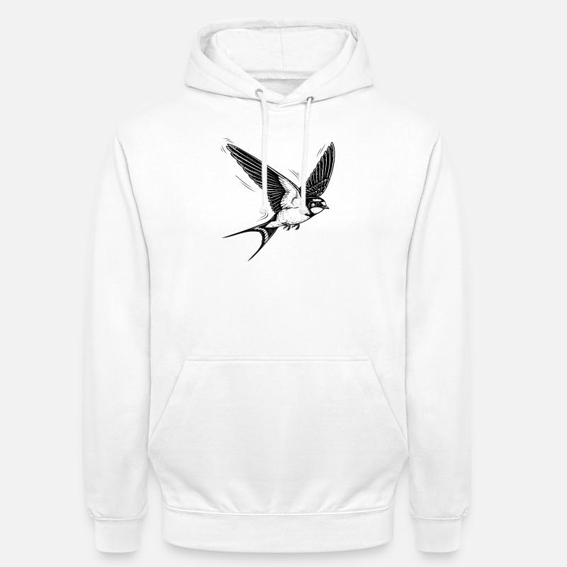 Hirondelle - Sweat-shirt à capuche unisexe - blanc