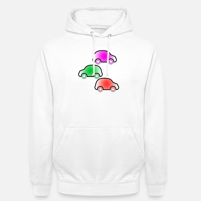 Automobiles - Sweat-shirt à capuche unisexe - blanc