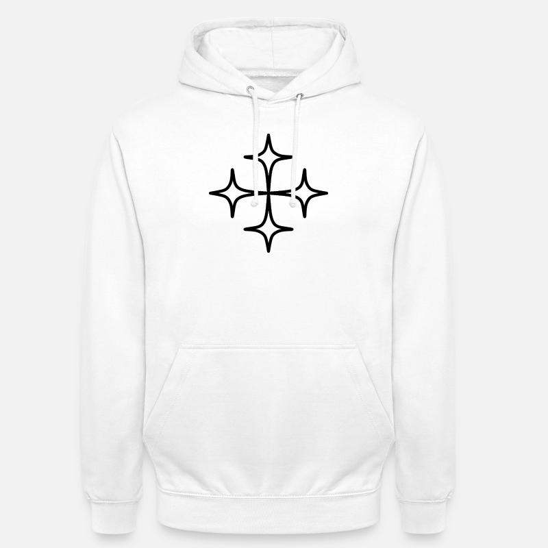 Sternkreuz-Design - Unisex Hoodie - Weiß