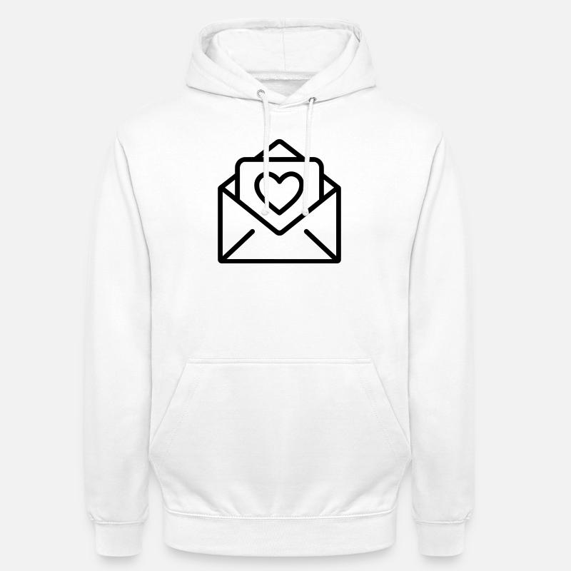 lettre d’amour - Sweat-shirt à capuche unisexe - blanc