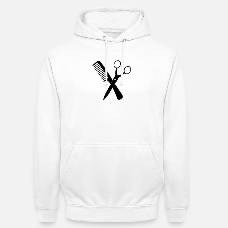 Ciseaux croisés - Sweat-shirt à capuche unisexe - blanc