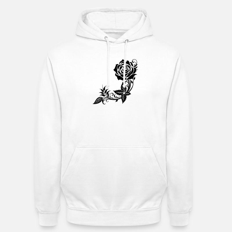 Dekorative Rosenecke - Unisex Hoodie - Weiß