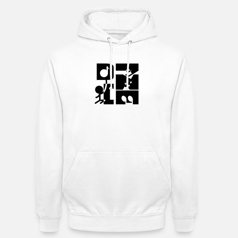 Danse et kanji - Sweat-shirt à capuche unisexe - blanc