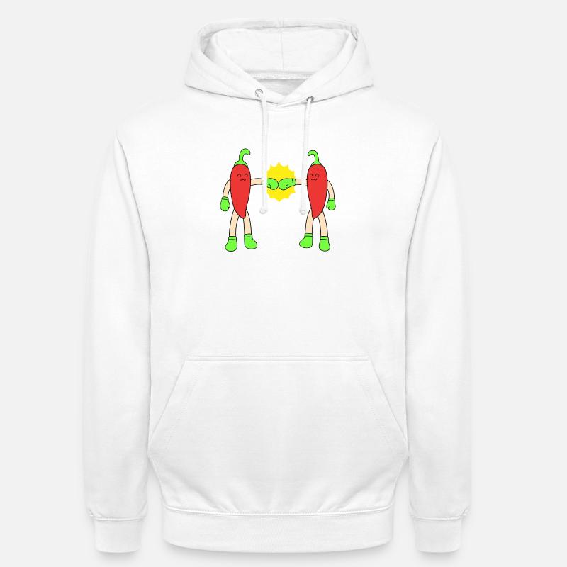 Coup de poing chili - Sweat-shirt à capuche unisexe - blanc