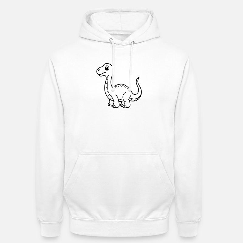Dinosaure - Sweat-shirt à capuche unisexe - blanc