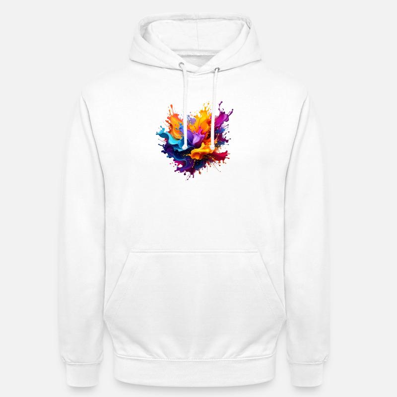 Explosion de peinture - Sweat-shirt à capuche unisexe - blanc