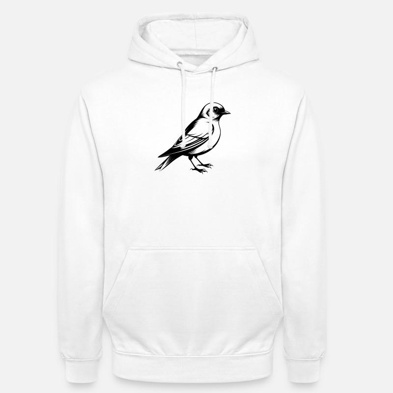 Merlebleu de l’Est - Sweat-shirt à capuche unisexe - blanc