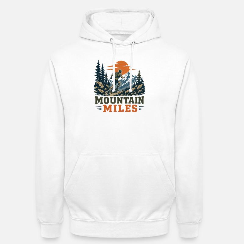 Trail Running - Mountain Miles - Sweat-shirt à capuche unisexe - blanc
