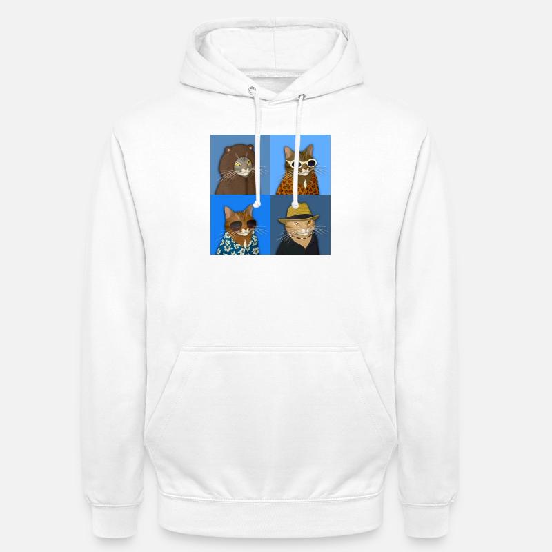 Getigerte Katzensorte - Unisex Hoodie - Weiß