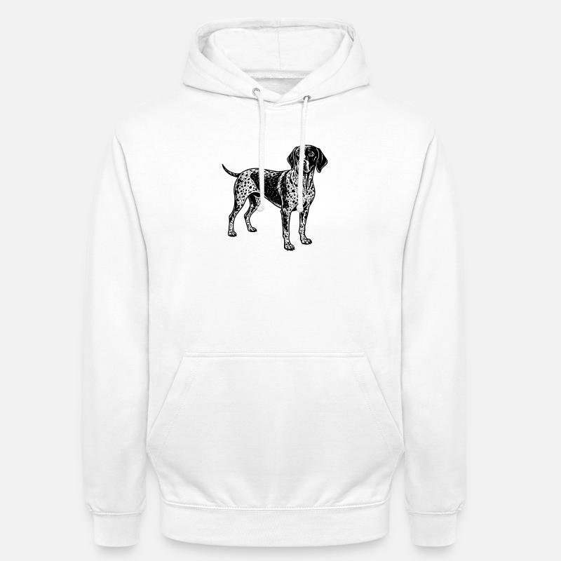Deutscher Kurzhaar-Pointer - Unisex Hoodie - Weiß