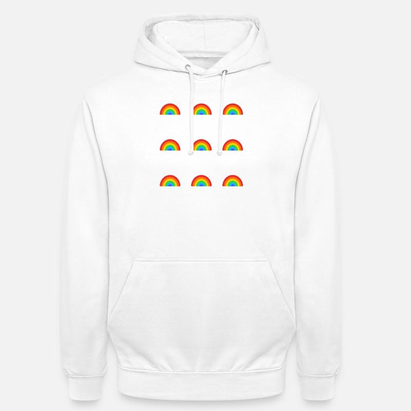 Rainbow Pattern - Happy Pride - Unisex Hoodie - white