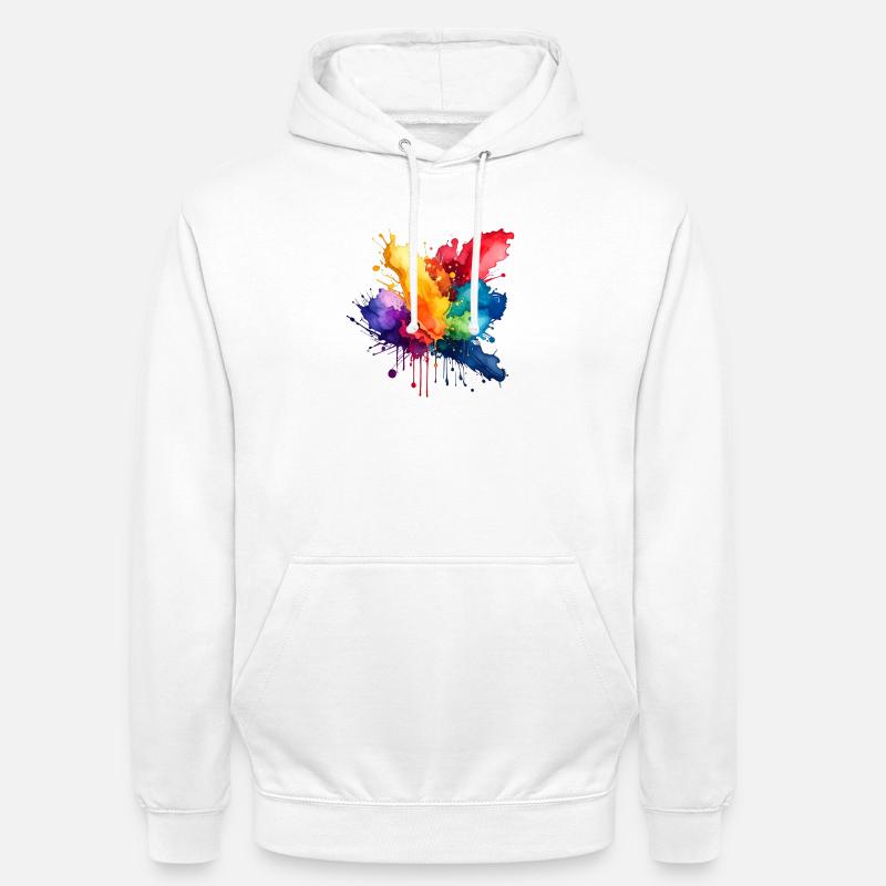 Paint Splash Explosion - Unisex Hoodie - white