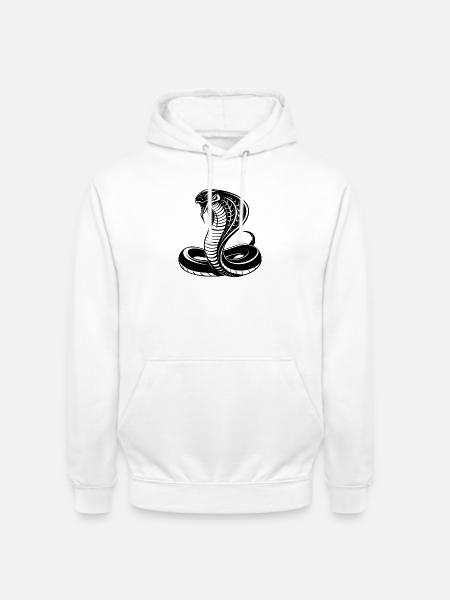 Serpent cobra - Sweat-shirt à capuche unisexe - blanc