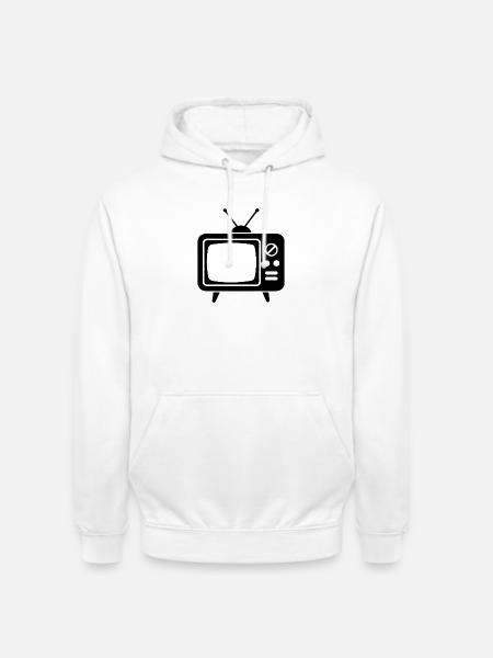 Rétro TV - Sweat-shirt à capuche unisexe - blanc